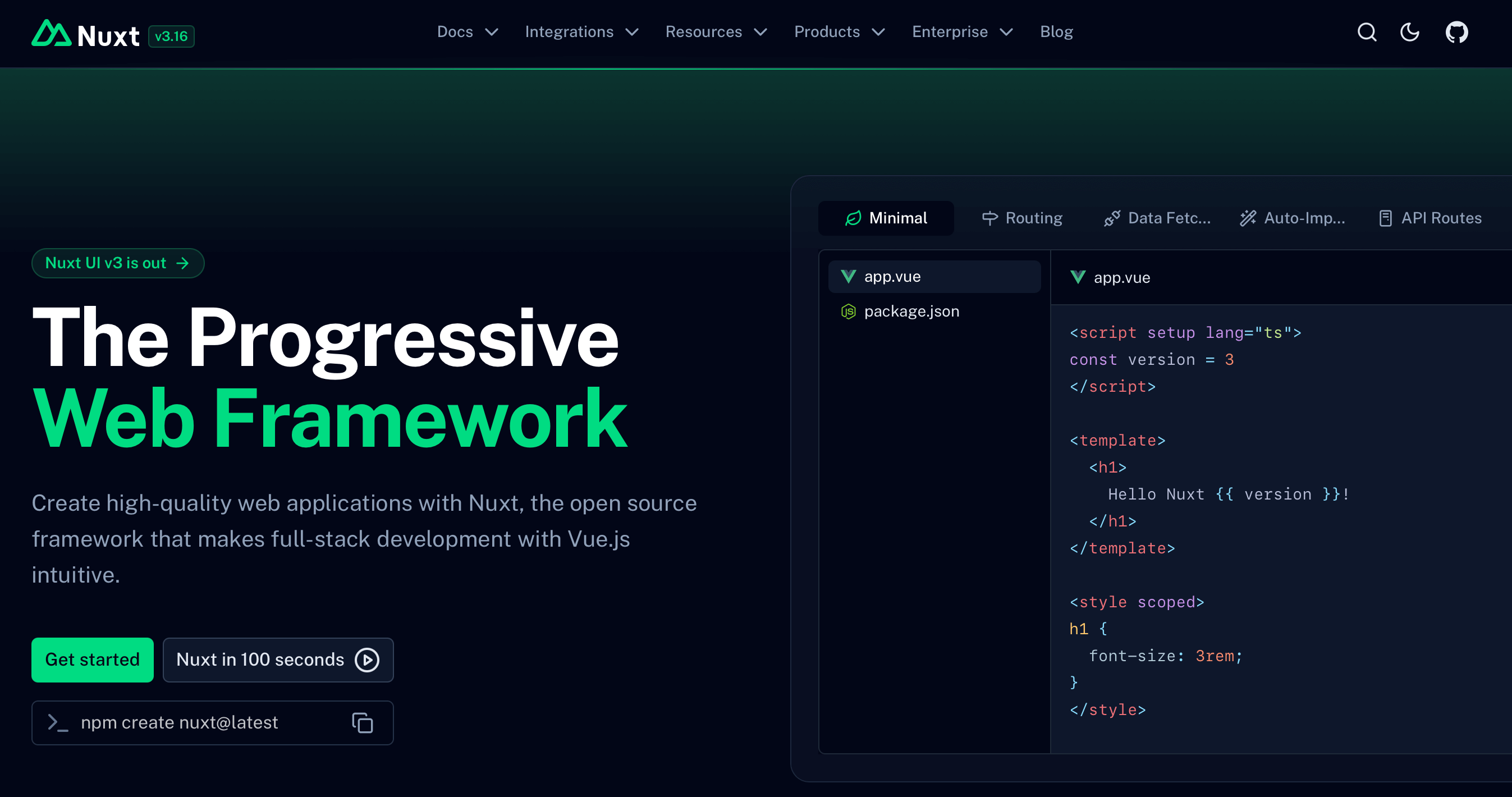 nuxt-js-frontend-framework